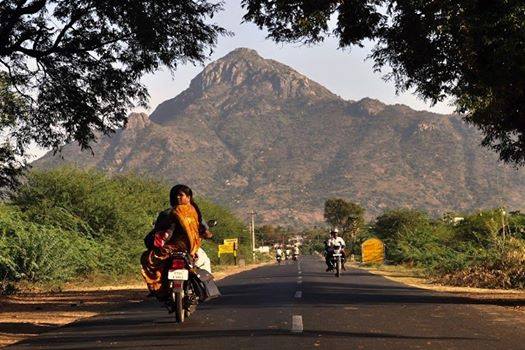 Route vers la montagne de Shiva Arunachala.jpg